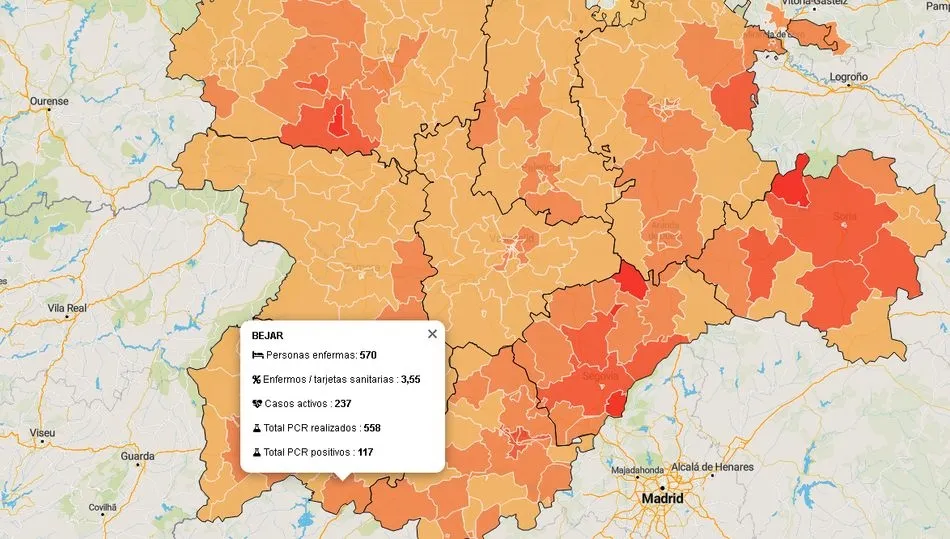 Datos oficiales facilitados por la Junta de Castilla y León