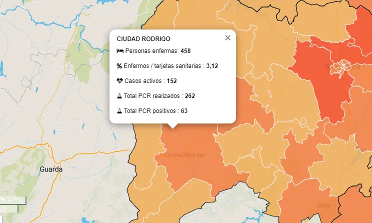 Un par de nuevos casos en Ciudad Rodrigo y Robleda, única novedad en la jornada dominical  