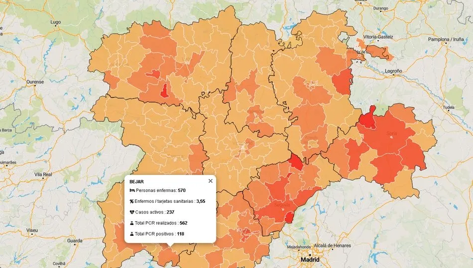 Datos oficiales facilitados por la Junta de Castilla y León