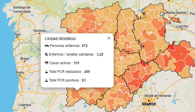 La Zona Básica de Ciudad Rodrigo contabiliza otros 5 casos más de personas enfermas  