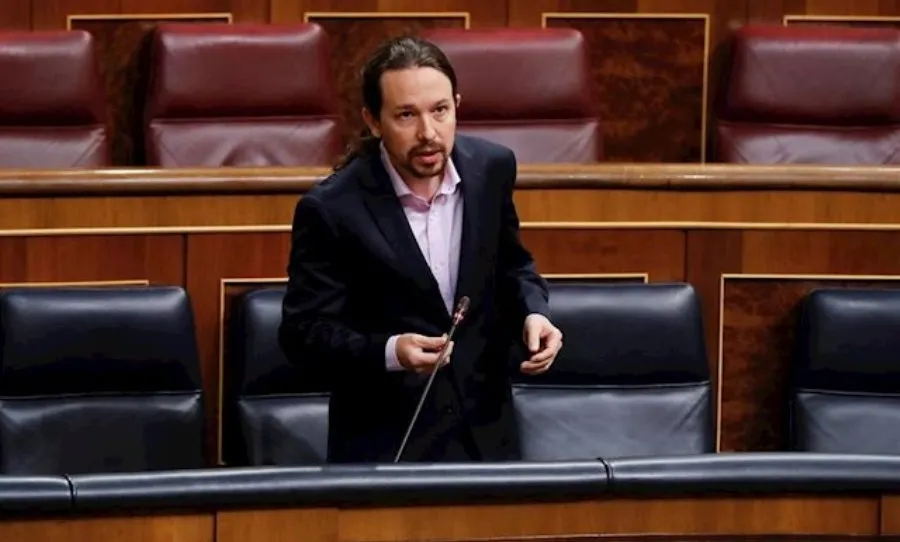 El vicepresidente segundo del Ejecutivo, Pablo Iglesias, en el Congreso. Foto EP
