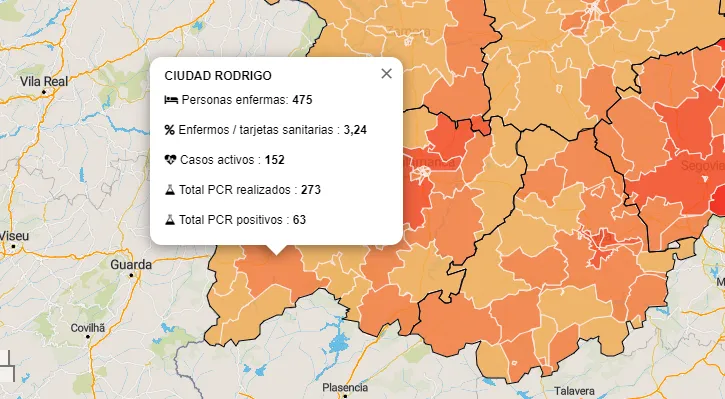 Siguen activos 1/3 de los casos de personas enfermas declarados en la comarca mirobrigense  