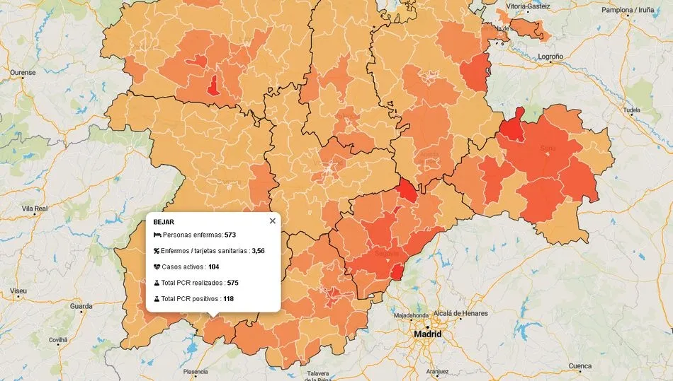 Datos Oficiales facilitados por la Junta de Castilla y León