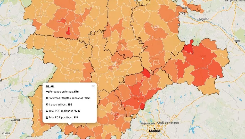 Datos oficiales facilitados por la Junta de Castilla y León