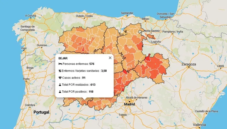 Datos oficiales facilitados por la Junta de Castilla y León