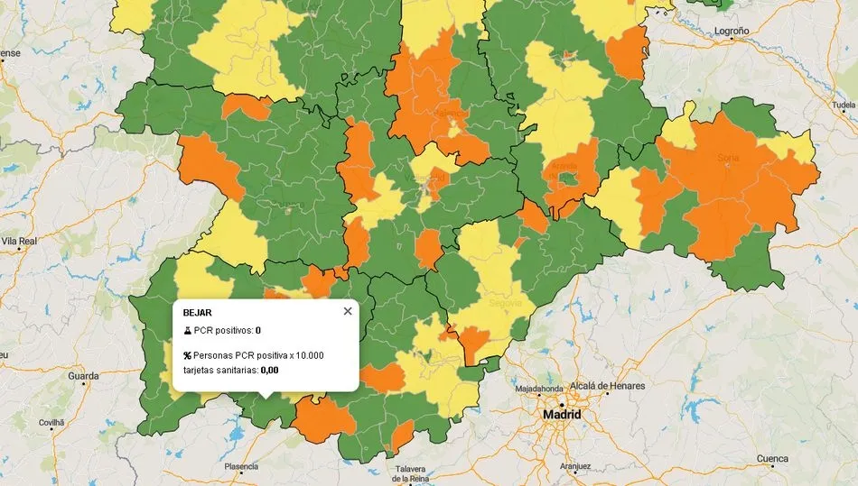 Datos Oficiales facilitados por la Junta de Castilla y León