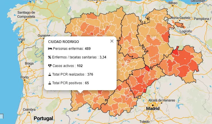 Tres nuevos casos de personas enfermas en la Zona Básica de Salud de Ciudad Rodrigo  