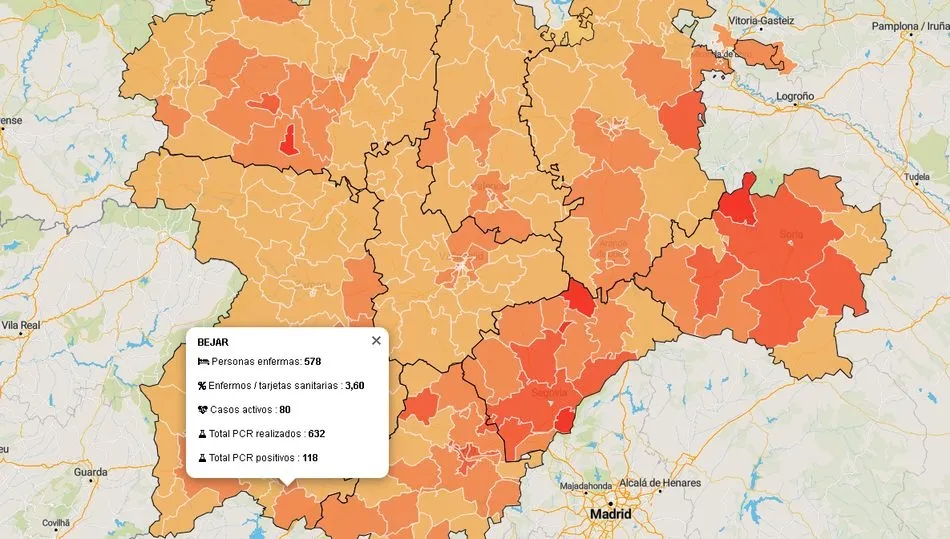 Datos oficiales facilitados por la Junta de Castilla y León