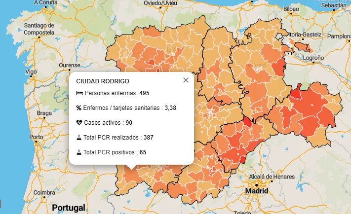Mala jornada con 9 nuevos casos de personas enfermas repartidos por 5 Zonas Básicas de Salud  