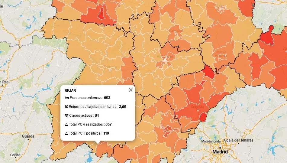 Datos Oficiales facilitados por la Junta de Castilla y León