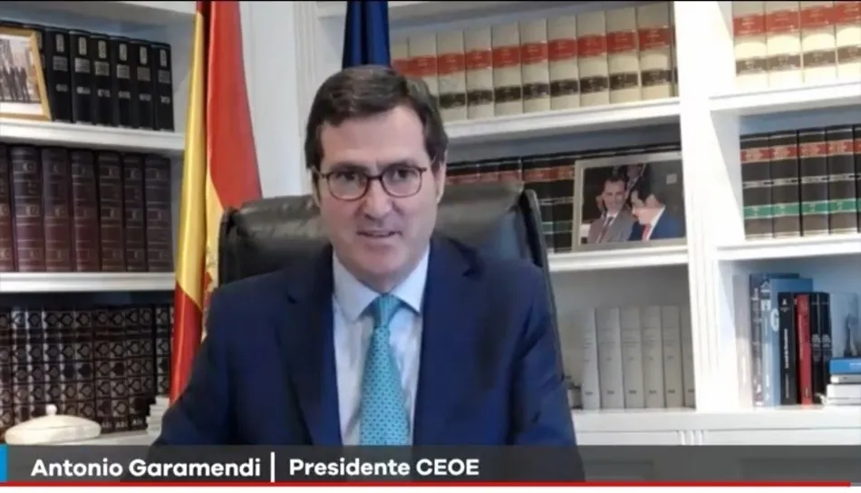 El presidente de la CEOE, Antonio Garamendi