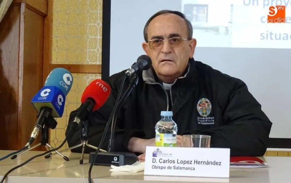 El obispo de la Diócesis de Salamanca, Carlos López Hernández. Foto de archivo