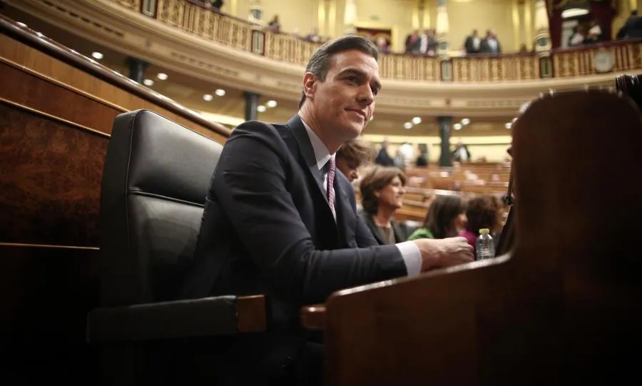 El presidente del Gobierno, Pedro Sánchez, en el Congreso. Foto Pool