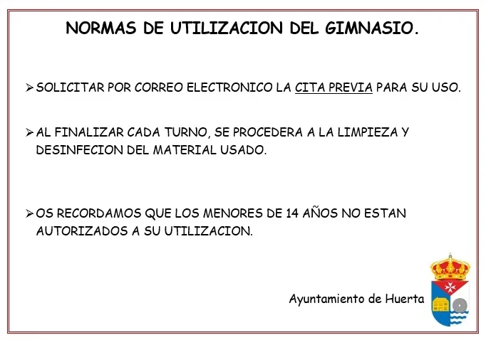 Reapertura del gimnasio de Huerta            