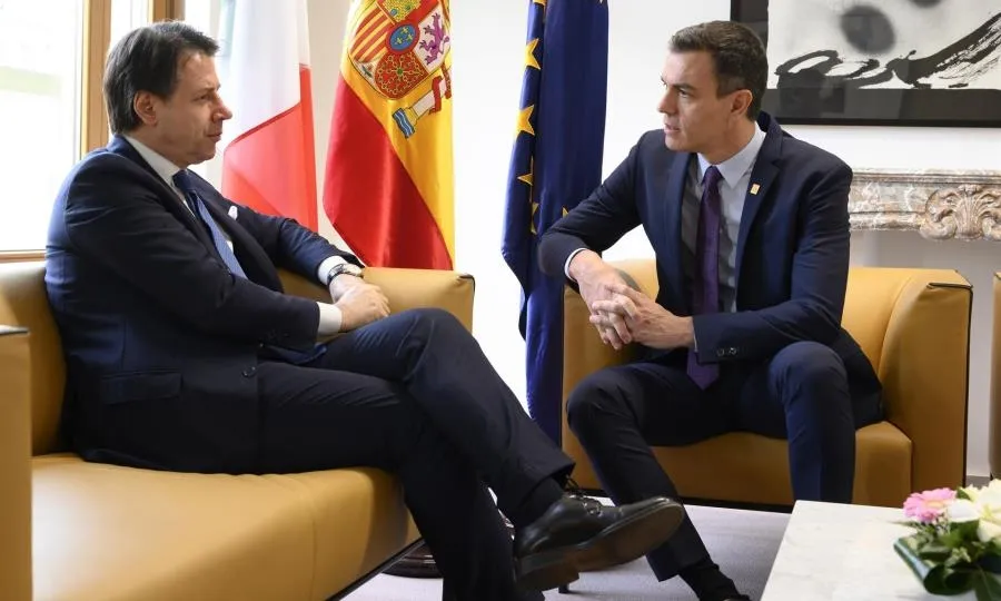 Pedro Sánchez y Giuseppe Conte - Moncloa - Archivo