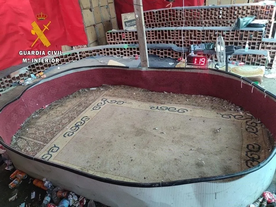 Recinto donde se realizaban las peleas de gallos clandestinas en Valdehúncar. - GUARDIA CIVIL