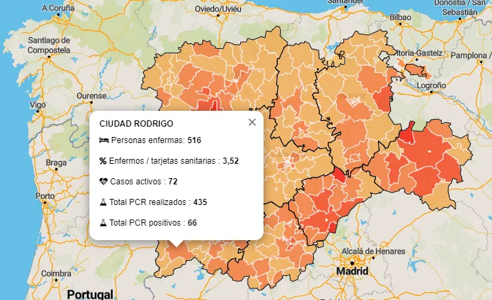 Dos casos más de personas enfermas en la Zona de Ciudad Rodrigo, única novedad en los datos del...