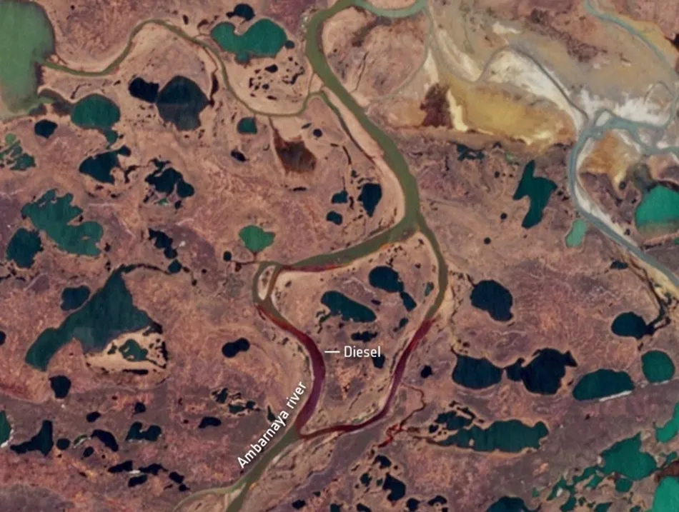 Captan el vertido de 20.000 toneladas de combustible en el círculo polar ártico