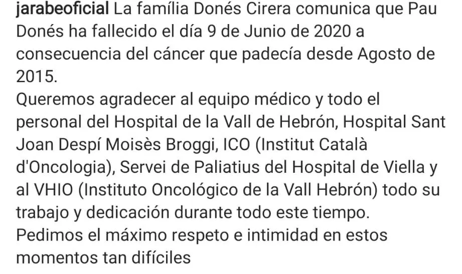 Foto 2 - Fallece el cantante Pau Don&eacute;s