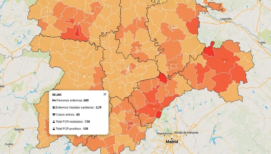 Datos oficiales facilitados por la Junta de Castilla y León