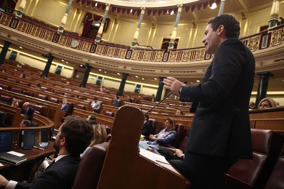 El secretario general del PP, Teodoro García Egea, en la sesión plenaria e este miércoles - EUROPA PRESS/E. Parra. POOL - Europa Press