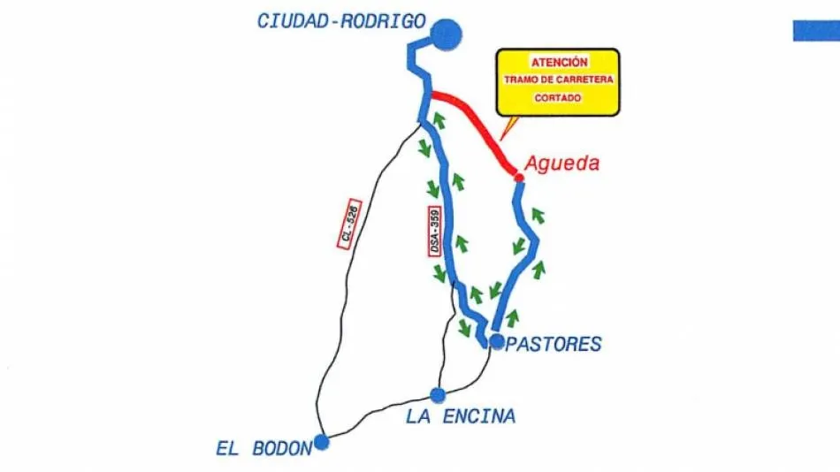 La carretera directa a Águeda será arreglada en las próximas semanas  