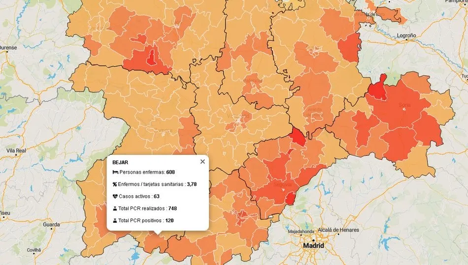 Datos oficiales facilitados por la Junta de Castilla y León