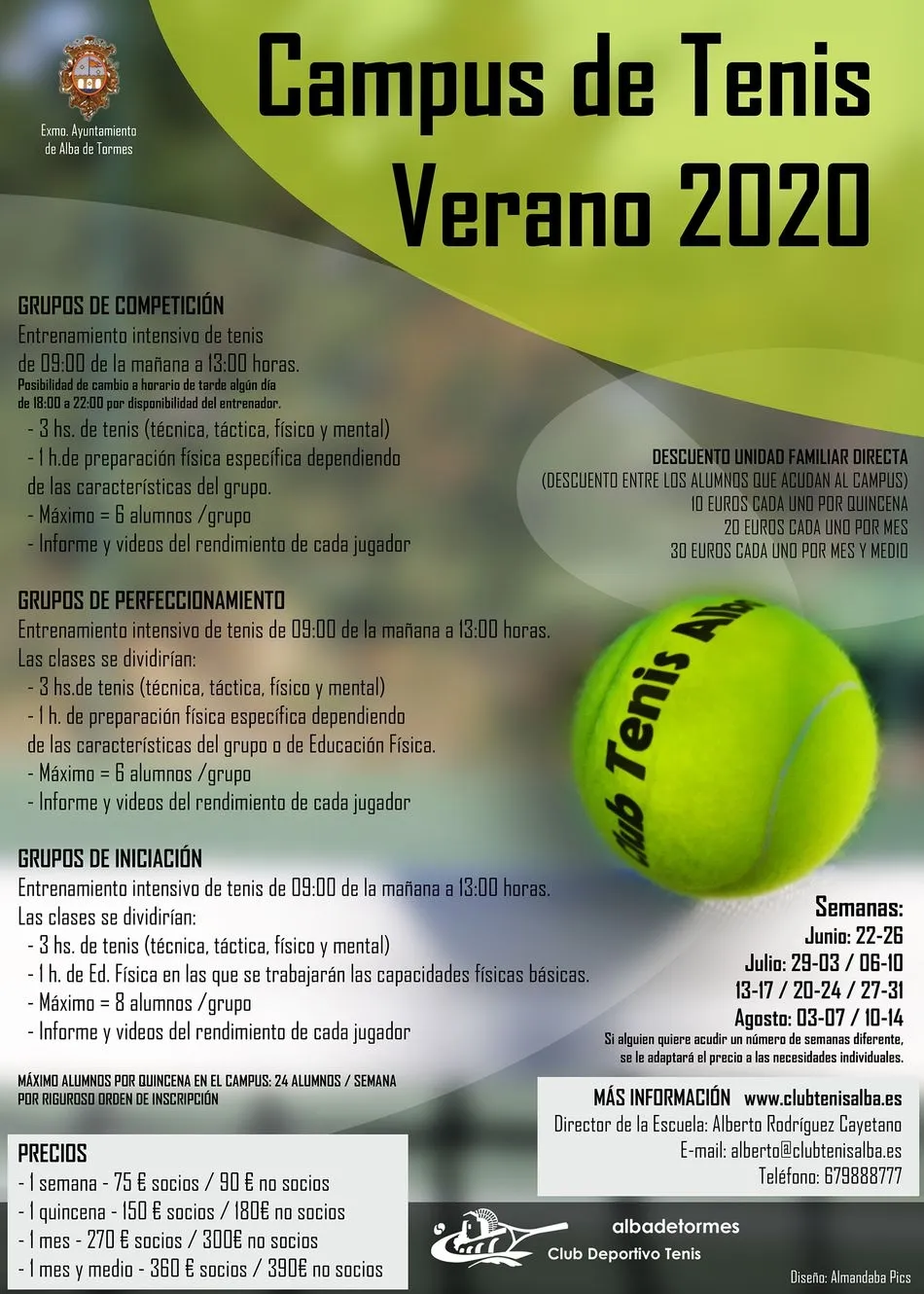 Foto 2 - Abierta la inscripci&oacute;n al Campus de Verano y a las clases de tenis para adultos