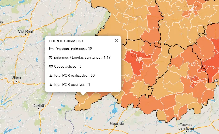 La Zona de Fuenteguinaldo registra una persona enferma más tras dos semanas sin cambios  