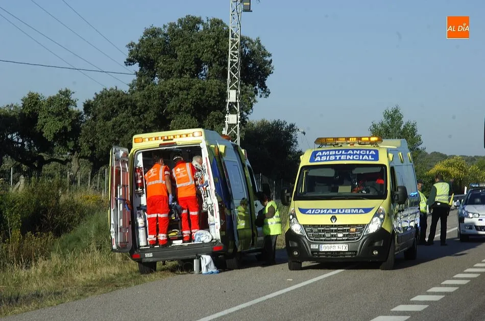 Foto 5 - Tres heridos en una colisi&oacute;n entre un cami&oacute;n y dos turismos en la A-62 a la altura de Espeja