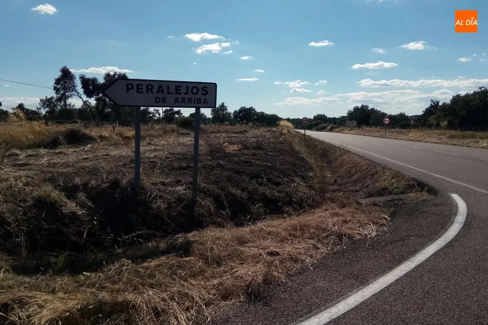 La Junta limpia de maleza la CL-517 a la altura de Peralejos de Arriba  