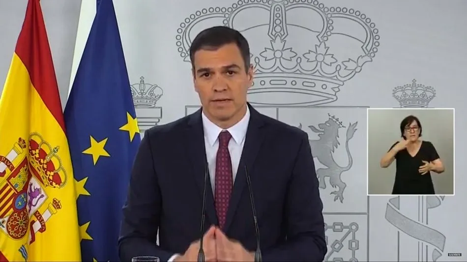 Pedro Sánchez, durante la rueda de prensa de hoy - Moncloa