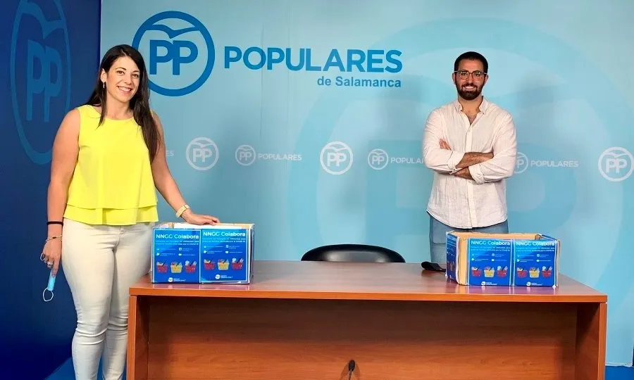 Presentación de esta campaña solidaria de Nuevas Generaciones Salamanca, con la presencia de su presidente, Ángel Porras
