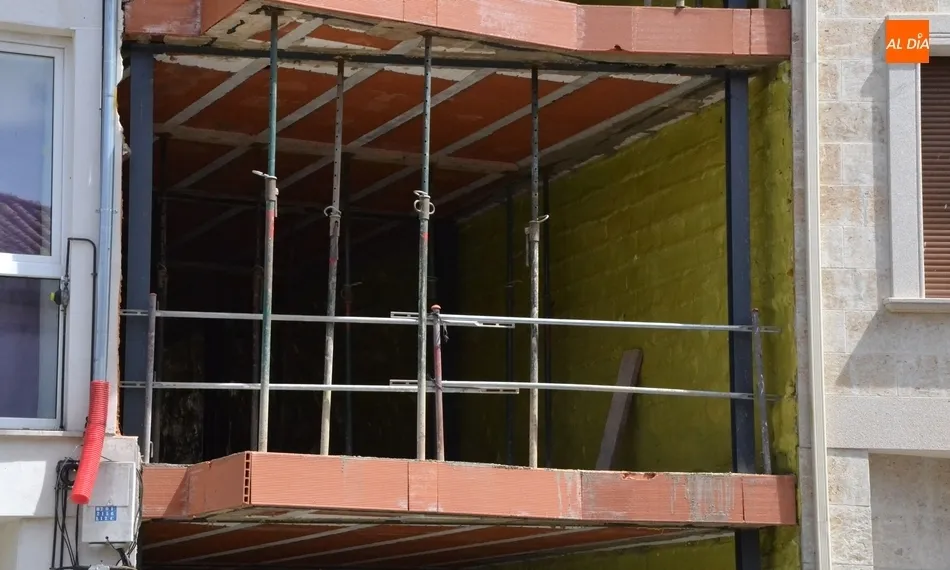 Imagen de una de las obras en ejecución durante el año 2019 en Ciudad Rodrigo