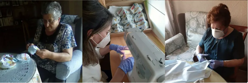 Foto 2 - El Ayuntamiento reparte 400 mascarillas infantiles fabricadas por mujeres voluntarias de la villa