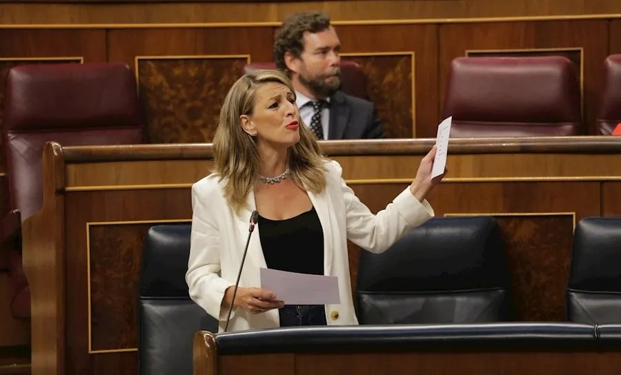 La ministra de Trabajo y Economía Social, Yolanda Díaz, en el Congreso. Foto EP