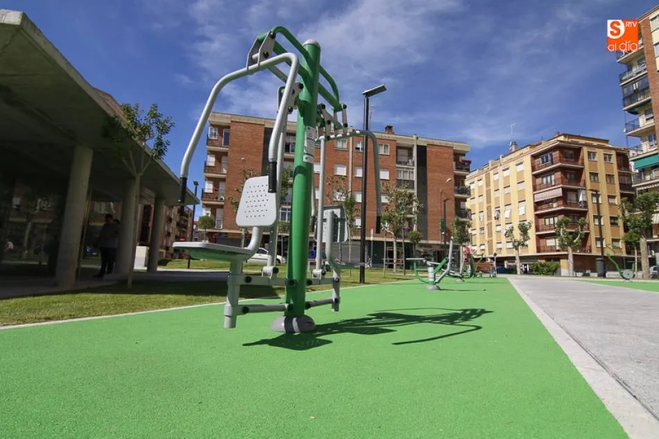 Aparatos biosaludables en el barrio de Garrido