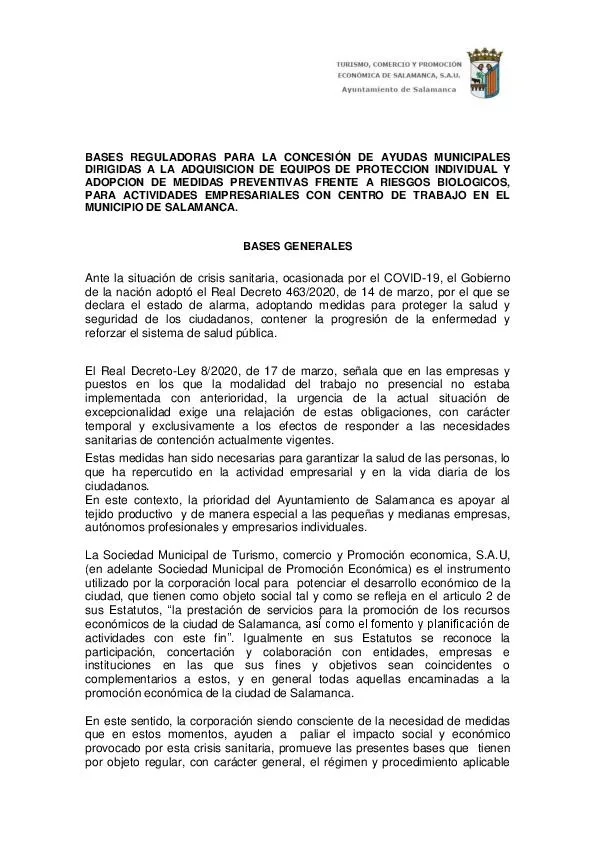 Foto 2 - Ya se pueden solicitar las ayudas municipales para reforzar las medidas frente al COVID-19