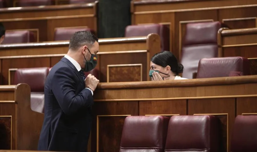 Santiago Abascal, portavoz de Vox, en el Congres. Foto de E. Parra - EP