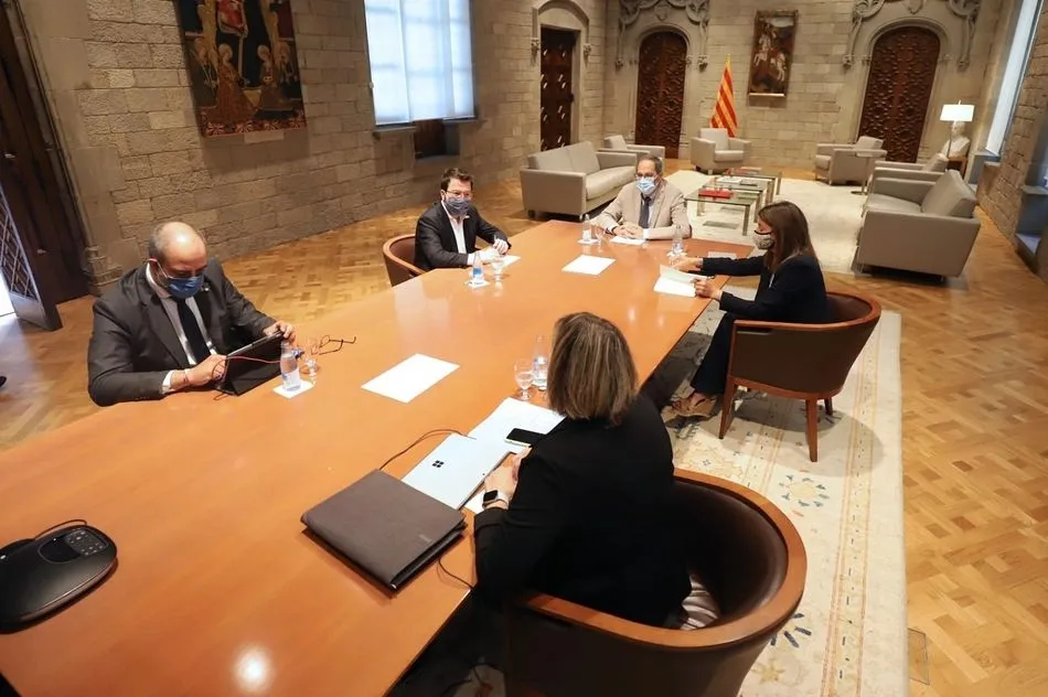 El presidente del Govern, Quim Torra, reunido con sus consejeros - GOVERN