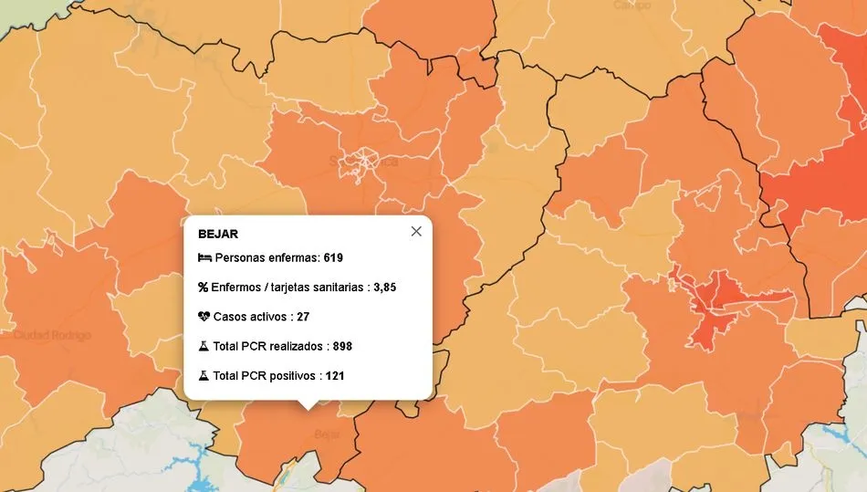 Datos oficiales de la última semana facilitados por la Junta de Castilla y León