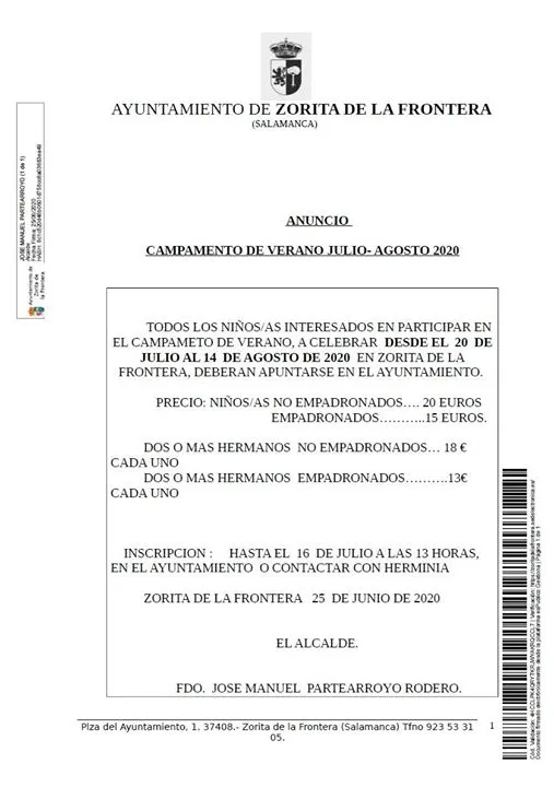 Campamento de verano