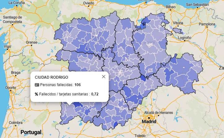 La Zona Básica de Ciudad Rodrigo suma 106 fallecidos en los últimos 4 meses, 26 de ellos por...