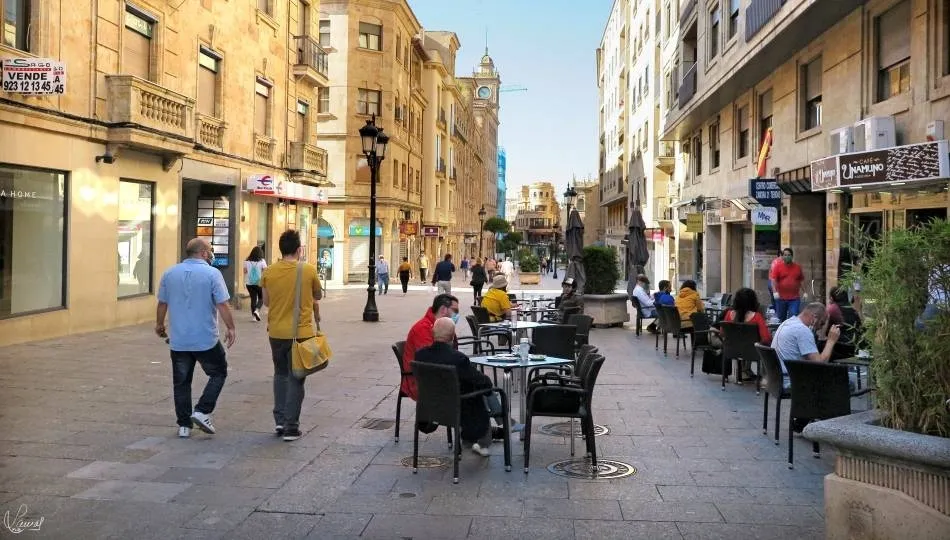 Salamanca, en una imagen tras el paso a la denominada nueva normalidad