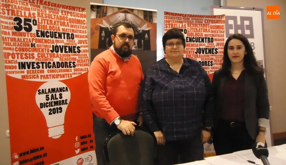 Marcos Merino, Mara Ruiz y María Isabel Martín, integrantes de INICE, en un acto anterior. Foto de archivo