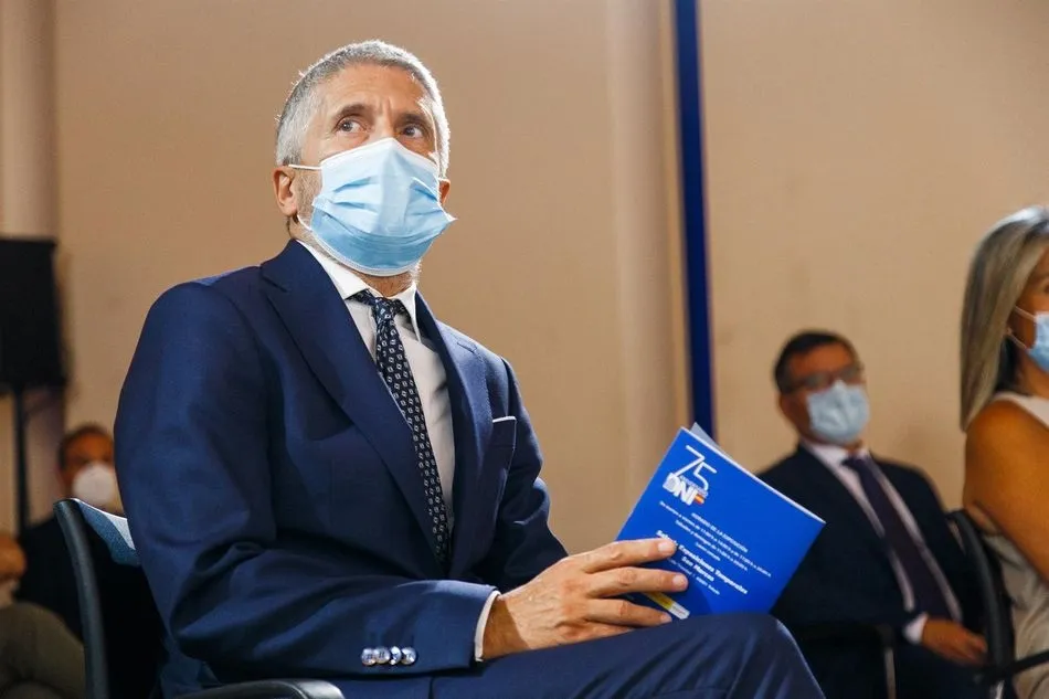 El ministro del Interior, Fernando Grande-Marlaska, durante un acto reciente organizado por la Policía Nacional en Toledo | EP