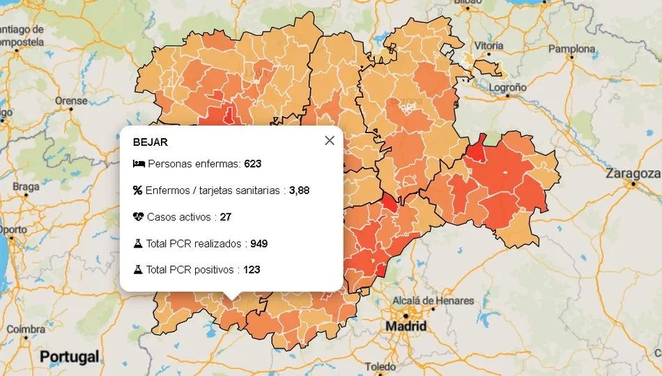 Datos oficiales facilitados por la Junta de Castilla y León