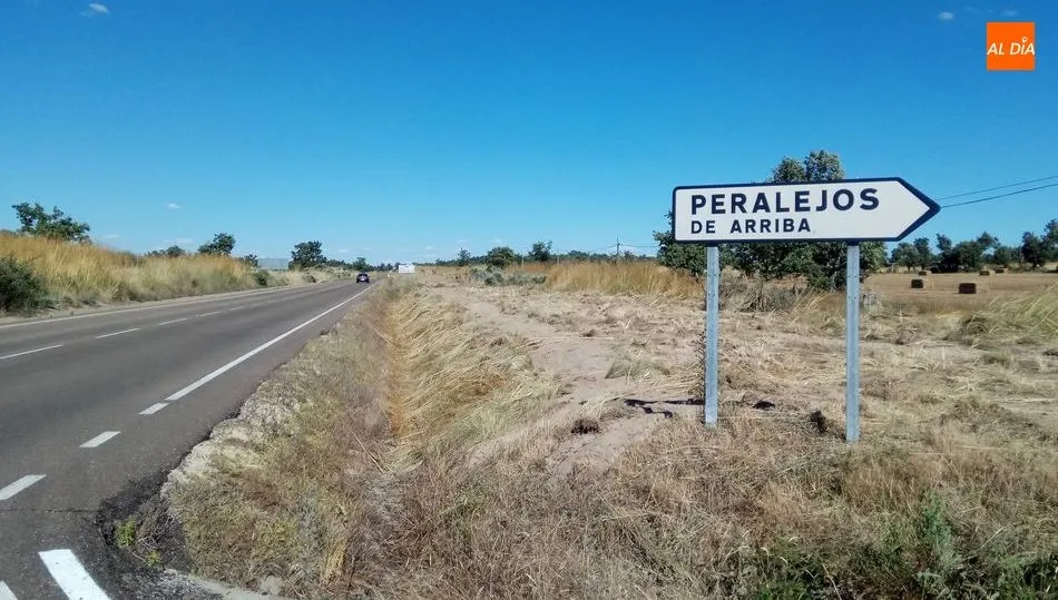 Cruce de Peralejos de Arriba sobre la CL-517 donde se procedió a la limpieza arbustiva hace un mes  / CORRAL