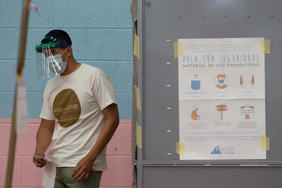 Joven con mascarilla