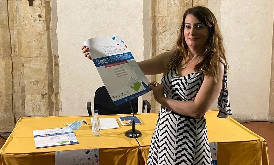 La concejala de Cultura, Mª Victoria Bermejo, en la presentación de este certamen